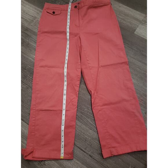 JH Collectibles Stretch Coral / Pink Stretch Capri Slacks / Pants | Size 12 - Picture 5 of 6